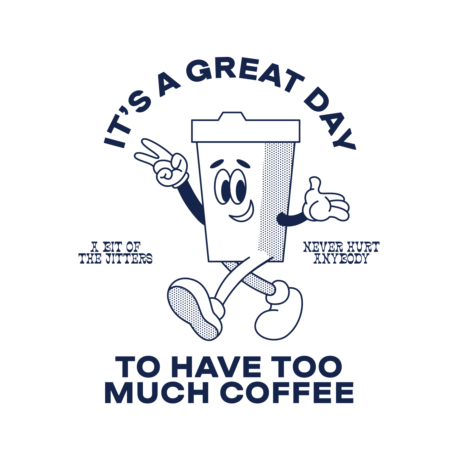 Lustiges Bild mit einem Trinkbecher und Text.